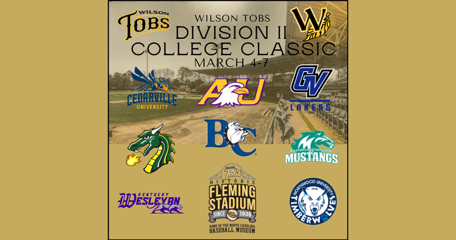 Tobs Division II Colleges to Historic Fleming Stadium!