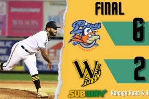 Pilots Play Spoiler, Rally to Beat Tobs 6-2