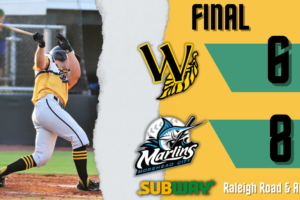 Tobs Drop 3rd Straight to Marlins, Fall 8-6 in Morehead City