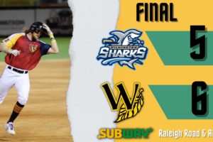 Tobs Slash Sharks to Split Doubleheader