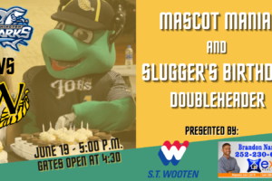 Tobs Play Two (Tomorrow) on Slugger’s Birthday and Mascot Mania – Saturday, June 19